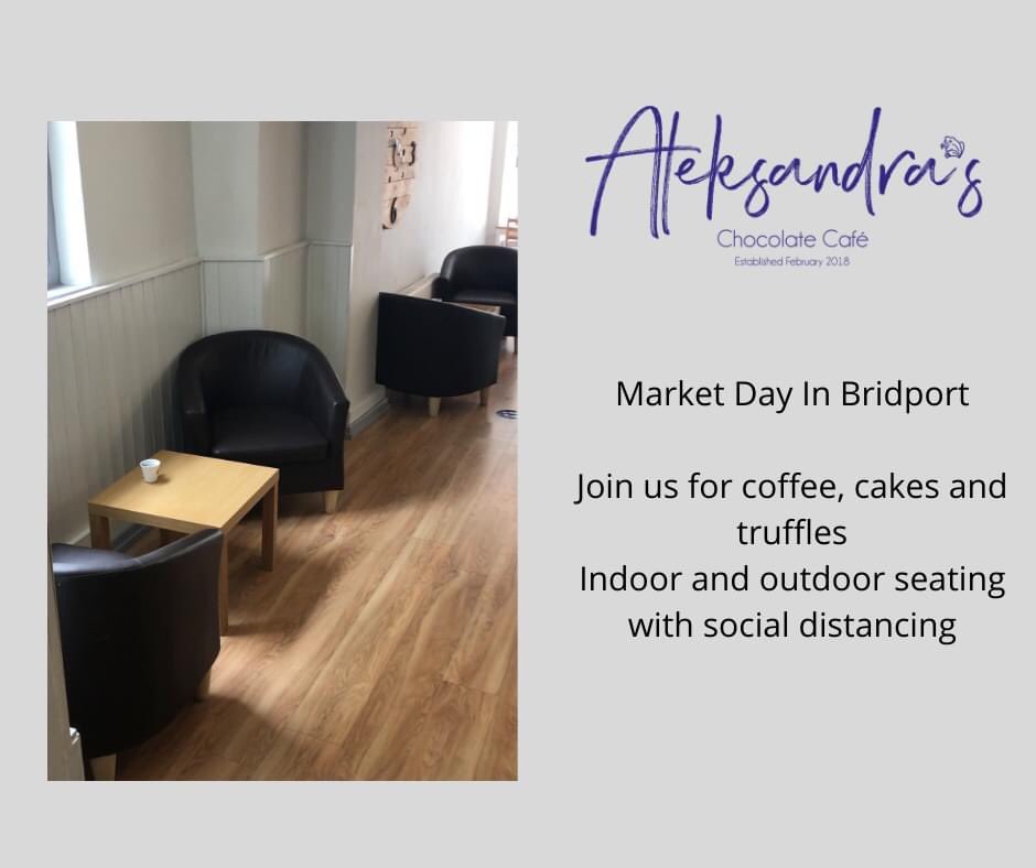#bridportcafe #bridportmarket #shoplocal #coffee #truffles #cake #SocialDistancing #StaySafe