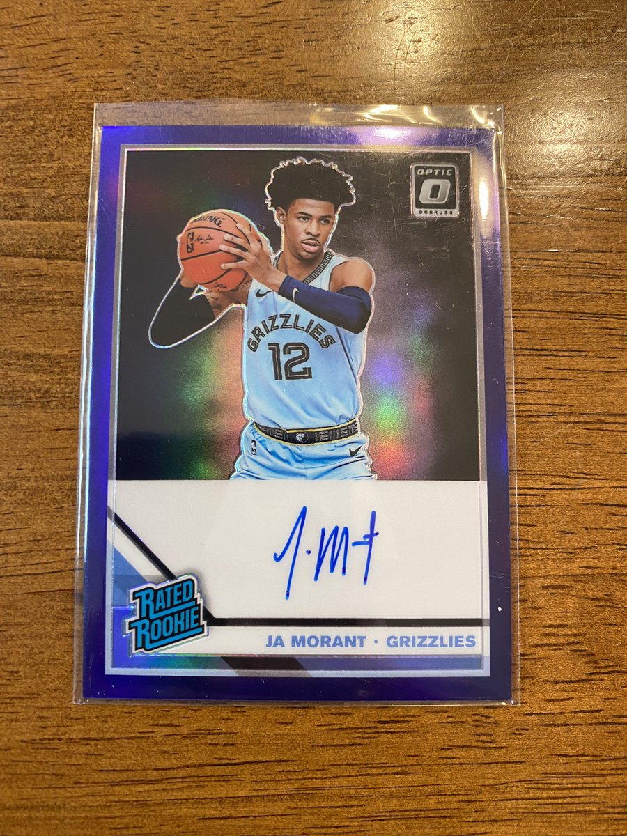 CryptoGuru7's tweet photo. Went to my local card shop and bought a pack of cards and got this in it.? Does anyone know if it has any value? #JaMorant https://t.co/2BeOGKmny6