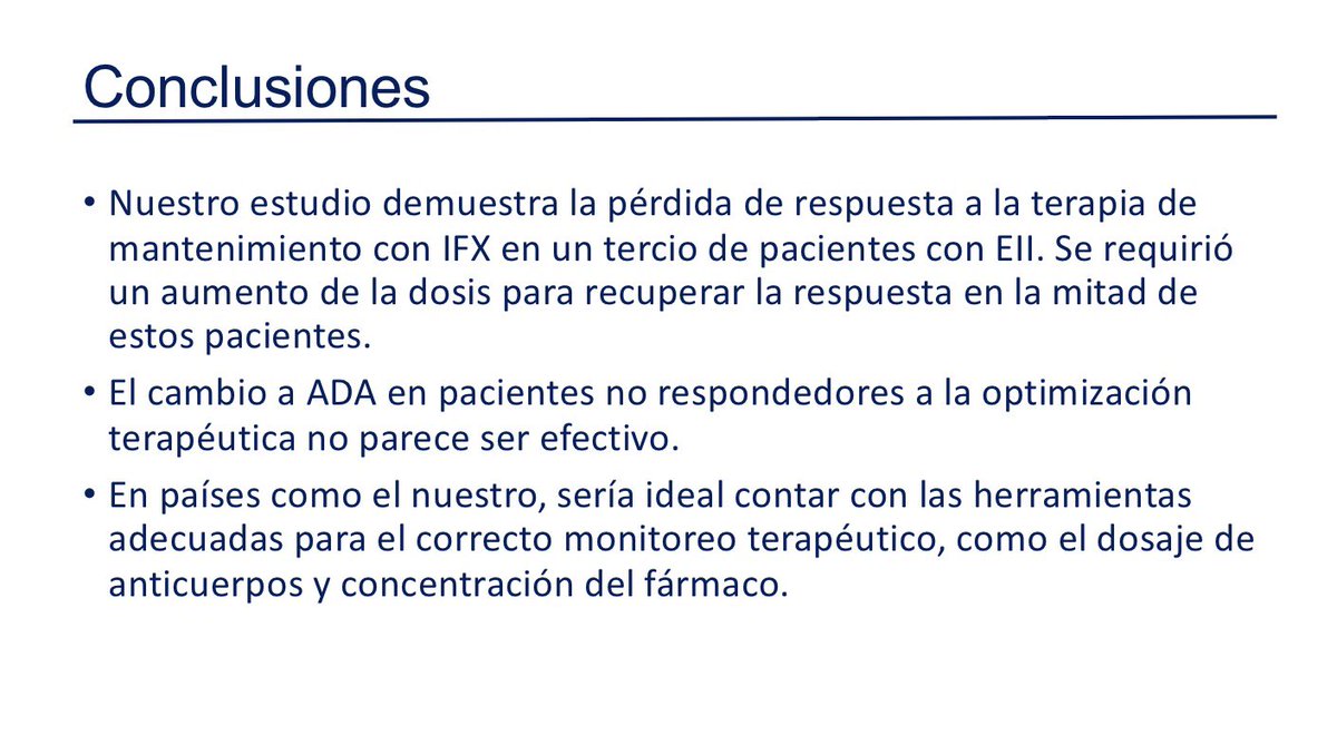 Presentamos el siguiente artículo “Pérdida de respuesta a terapia anti-TNF en enfermedad inflamatoria intestinal: experiencia en un hospital de referencia en Lima - Perú” realizado por nuestro grupo de investigación.  bit.ly/3fu8N99