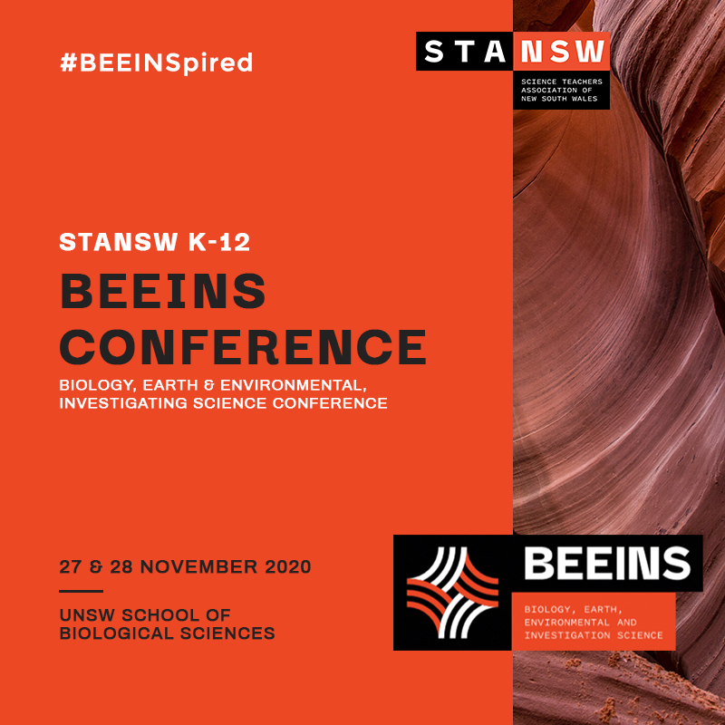 📣 CONFERENCE ALERT

Join us and be inspired by new research, resources, and ideas for the classroom, expand your skills &amp; confidence to stimulate your students, feed their curiosity &amp; love of science – come to BEEINS2020. For more info visit stansw.asn.au
#BEEINSpired