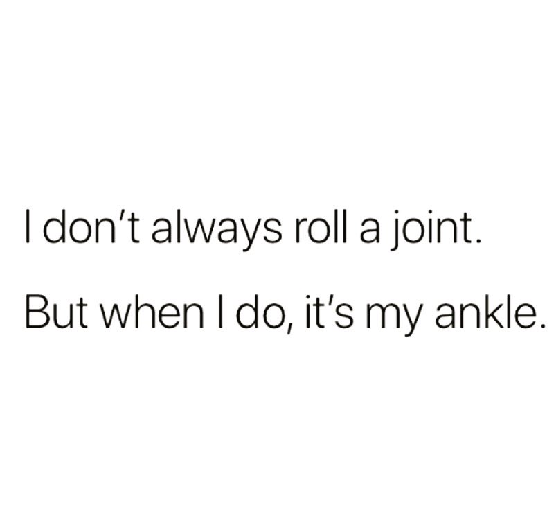 wheresmyspoons's tweet photo. Puns😂
#EDS #EhlersDanlos #EhlersDanlosSyndrome #POTS #Dysautonomia #MastCell #MCAD #pun #rollajoint #chronicillness #chronicpain #PositiveVibes #SpreadLove #ankle #ankleinjury https://t.co/yl1E5nUiZd