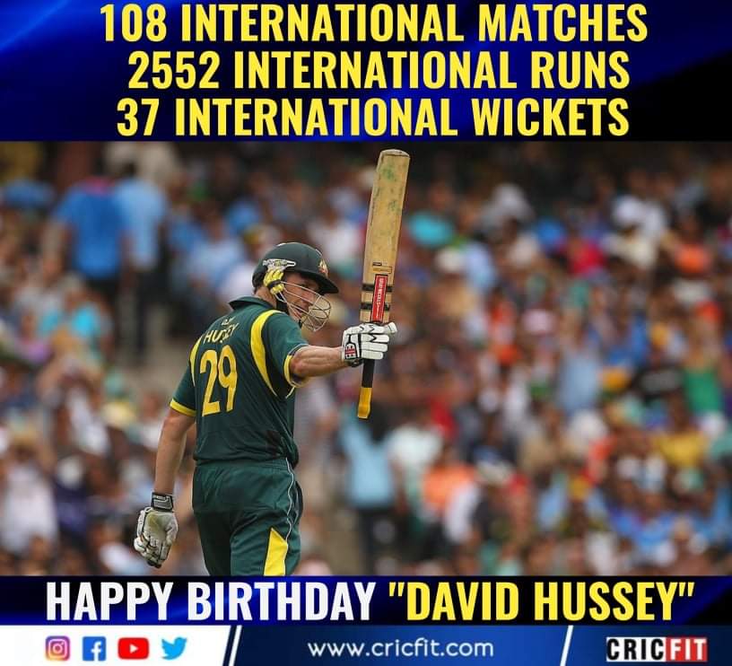 Happy Birthday David Hussey 