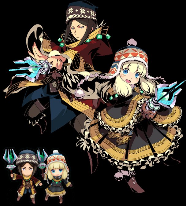 one point of annoyance is the how to draft the upper part of the dressyes, these three pictures are basically all the official art that exists (across two games!)