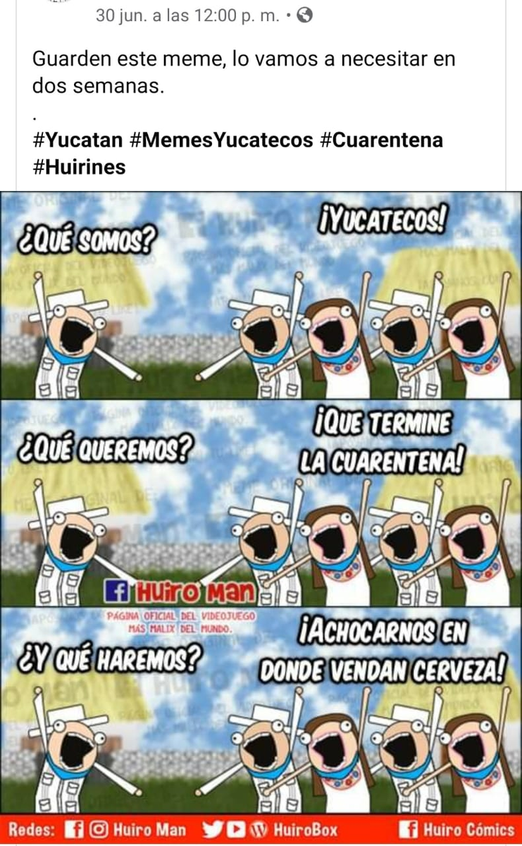 huirobox's tweet photo. Se los dije hace dos semanas (en facebook)
#LeySeca #Yucatan #MemesYucatecos https://t.co/rirCenLtuH