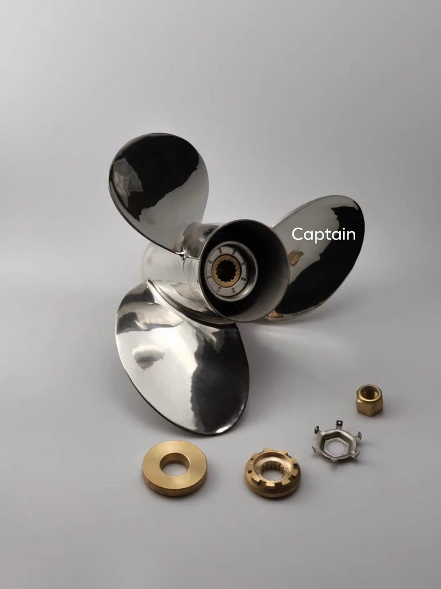 Captainmarine1's tweet photo. High performance Stainless steel propellers matched with Yamaha, Mercury, Suzuki, Honda, Tohatsu, Evinrude 

We are finding distributors now, We insist on the principle that quality is the root, services base reputation. 

https://t.co/BxXBmfk9Vw

#outboards #yamahamarine https://t.co/OAakVgLmUl