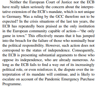 CantillonCH's tweet photo. Firm words from #OtmarIssing re the fight between an overweening #ECB and the #German Court at #Karlsruhe #Bundesgerichsthof 
h/t International Economy https://t.co/erOk7jx3vI