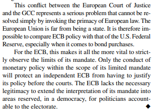 CantillonCH's tweet photo. Firm words from #OtmarIssing re the fight between an overweening #ECB and the #German Court at #Karlsruhe #Bundesgerichsthof 
h/t International Economy https://t.co/erOk7jx3vI