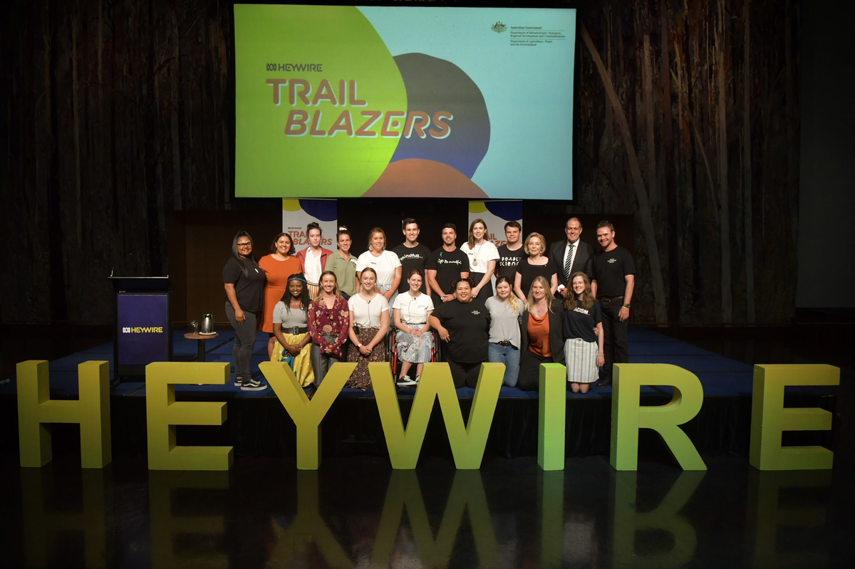 aksnowden's tweet photo. The #ABCHeywire Trailblazer program is an amazing experience to take your ideas to the next level with the support, mentoring and networks of
@abcnews. If you're a rural and regional community leader aged 18 to 28 and doing inspiring things apply today at https://t.co/GT7rKpt873 https://t.co/c2JPXlxxdm