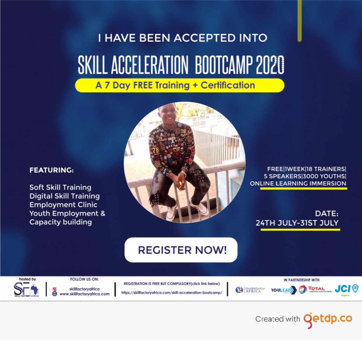 heydozie's tweet photo. Happy World Youth Skills
Follow this link๐๐
https://t.co/SAEtC8lPHB
#skillaccelerationbootcamp
#SABi2020 https://t.co/MkYFKF3FE2