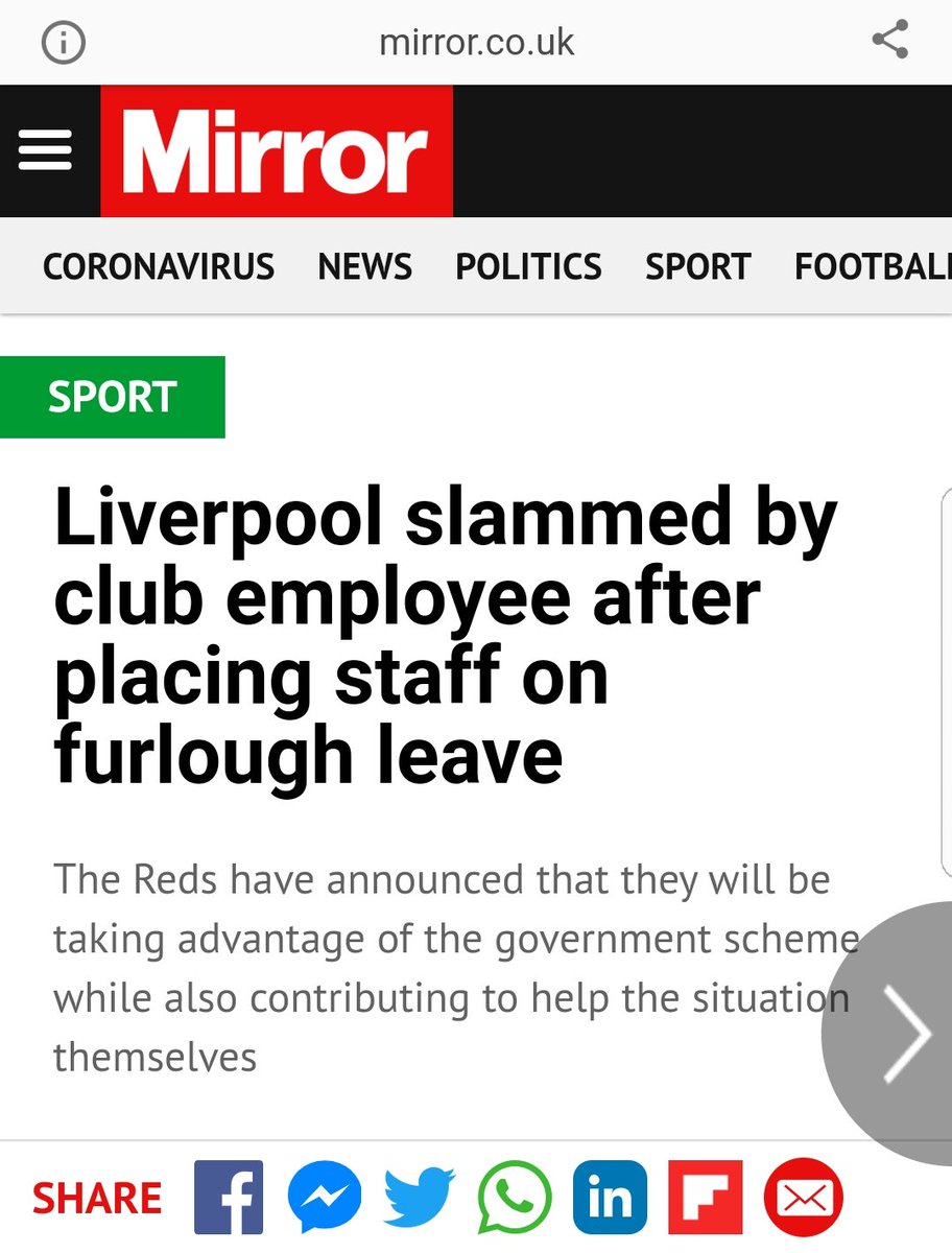 1.Morning Blues, all Premier League, UK football supporters and Good Morning to Tom Werner chairman of  @LFC."It was a bad day for football" but not as bad when  @fenwaysports turned up with their baggage on Merseyside.I'm sure many will remember 4th April, the day....  https://twitter.com/footballdaily/status/1283016249690202112