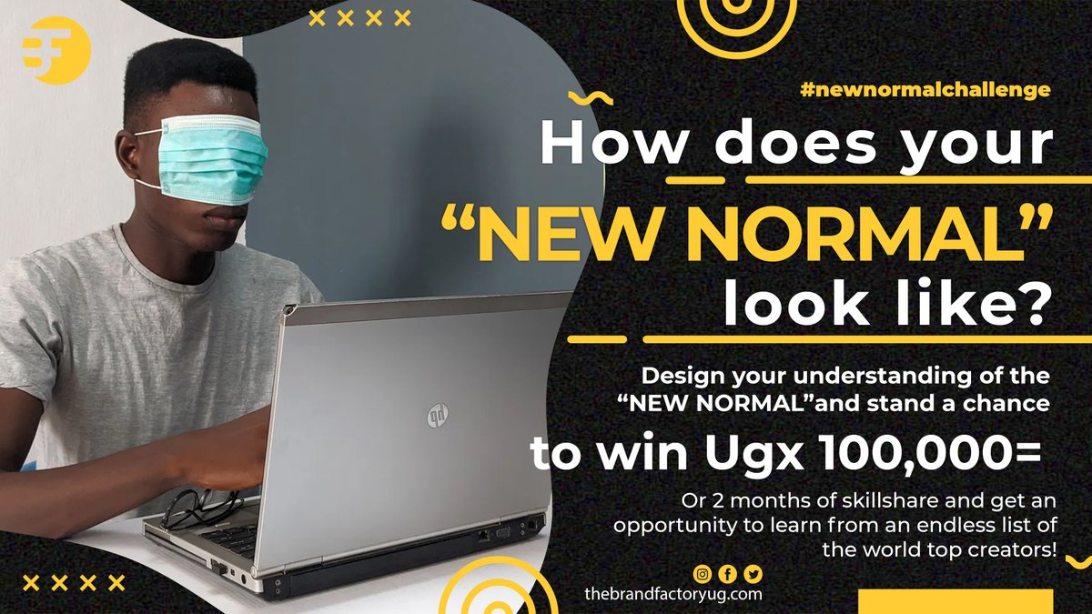 tbf_ug's tweet photo. Calling all graphics designers, illustrators, artists, creators to take on this fun challenge. Starts today 15th July 2020 till Wednesday 22nd 2020. Tag us and use the hashtag #newnormalchallenge https://t.co/slR6Hkho30