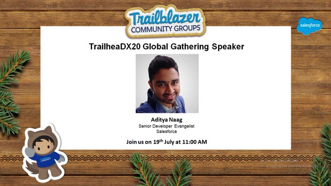 Join us for #TDX20 Global Gathering session with 
@adityanaag on 19th July at 11 AM. This session will give you,
an overview on both Admin & Development tracks with demos. 
A great chance to win $200/$400 Certification voucher and some awesome swags.
RSVP👉bit.ly/TDX20-GG