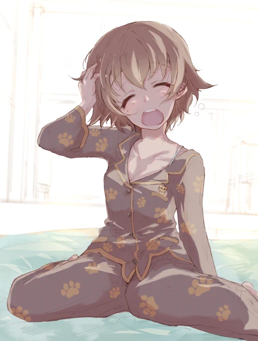パジャマ&ツチヤの続き。色塗り練習…投了です。
#ツチヤ 