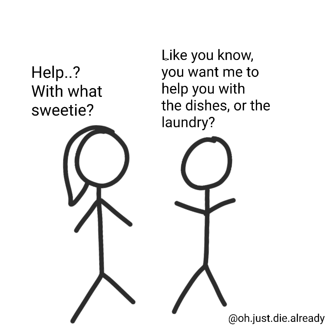 ungender_in's tweet photo. Doing household work, as an equal stakeholder, is not charity or help. You are as much required to do it as your partner. This brilliant comic by https://t.co/FaZQDW59AR https://t.co/dOKleG0gCm