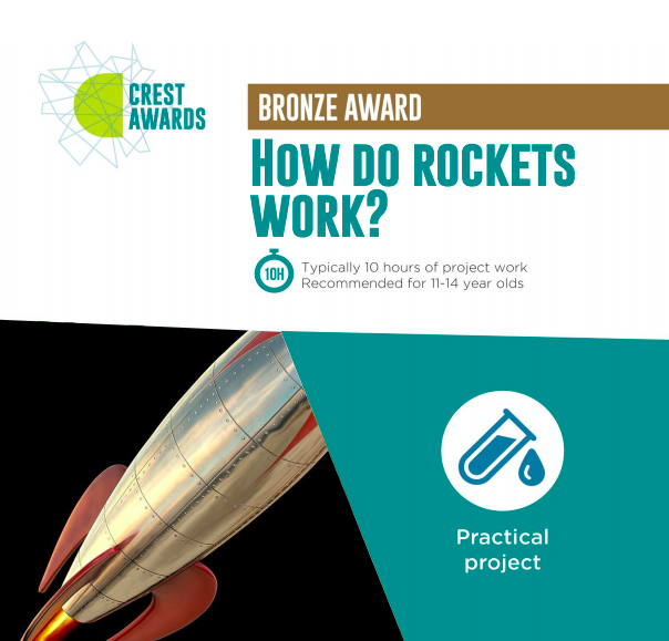 Investigate how rockets are propelled and make and test your own with the 'How do Rockets work' 🚀 activity from the #CREST Bronze activity collection. For more info, click here: collectionslibrary.crestawards.org #teamscience @pixlscience