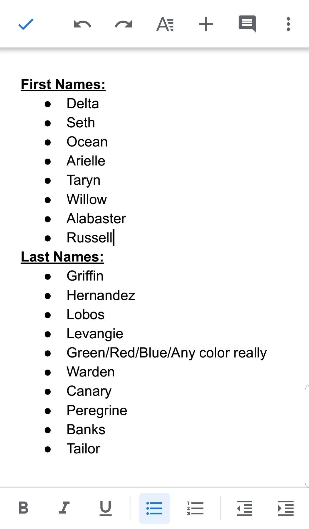 Cool Last Names