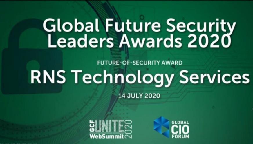 RNS_Tech's tweet photo. RNS Technology won 'Future-of-Security' award at Global Future Security Leaders Awards. We are thrilled to see our employees hustling non-stop to 'make a difference'. We congratulate each one of them. We are so proud!

Thanks to @globalcioforum!

#RNSBytes #GlobalCIOForum #Awards https://t.co/EeBz2Wa3mZ