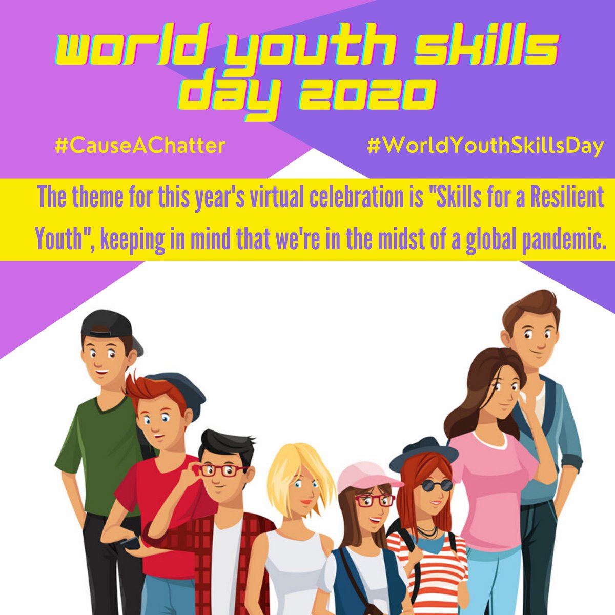 The lockdown has forced people to explore new and different options. We're all sitting at home, sifting through our skills and talents and discovering new ones on the internet.  #WorldYouthSkillsDay  #CauseAChatter