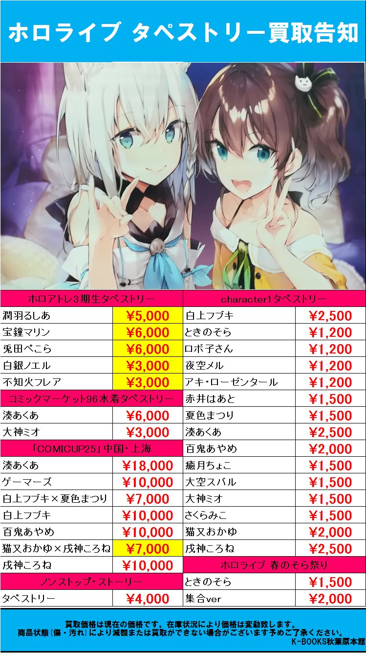 2025，格安 ホロライブ character1 タペストリー15 猫又おかゆ