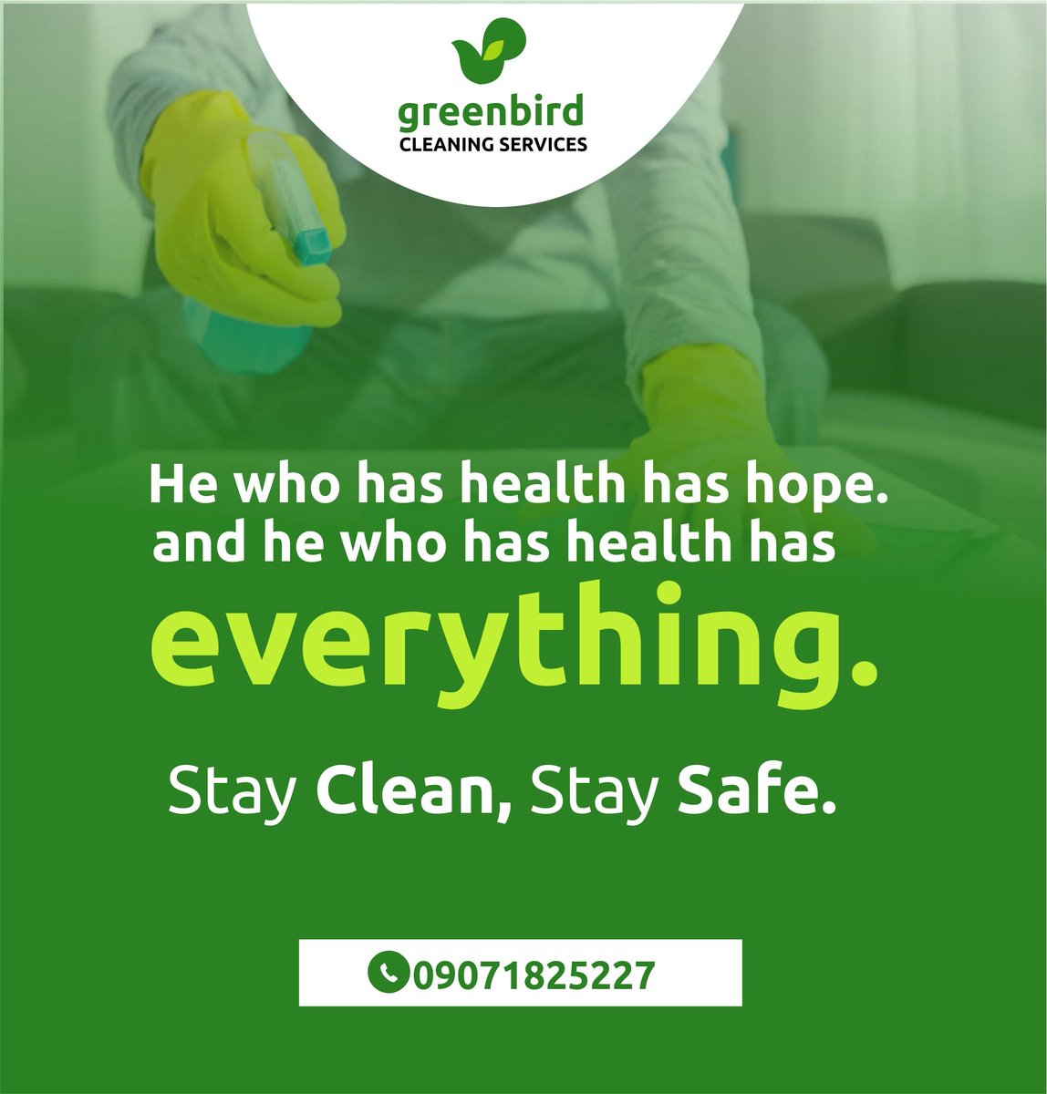 GBcleaning_ng's tweet image. Please let&apos;s keep to the covid-19 guide line and always remain safe, at same time contact us @GBcleaning_ng  for Hire and Enquiries and  #WeCleanYouMakeMoney
#phcleaners
#phvalue
#greenclean
#greenbird
@AskPHPeople @sellitinPHnow