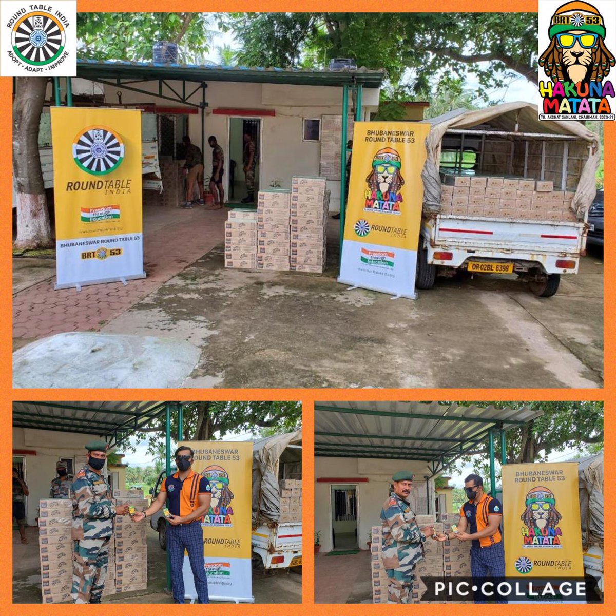 roundtable53's tweet photo. Bhubaneswar round table 53 distributed 20000 pieces of glucose drink “ AQUARIUS “ a Coca Cola product at 120 Battalion , Kalinga Dwar Bhubaneswar to carry out distribution work in Covid hospitals  as a part of community service to honour front line “ COVID WARRIORS “. https://t.co/pZ48EgOfZn