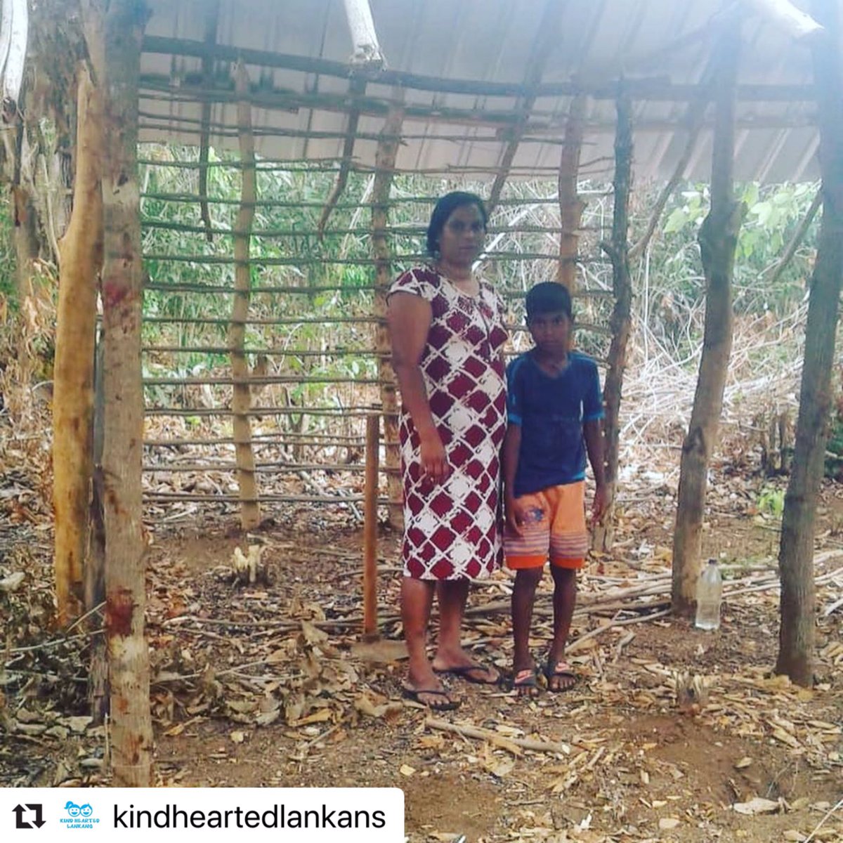 Kumari is a single mother who lived in this clay hut with her son, Bimsara (9 years), until it collapsed. Due to the bad living condition of the clay hut and its collapse, the daughter, Kavisha (15 years) is separated from her family and living with a relative in Weligama. (1/3)