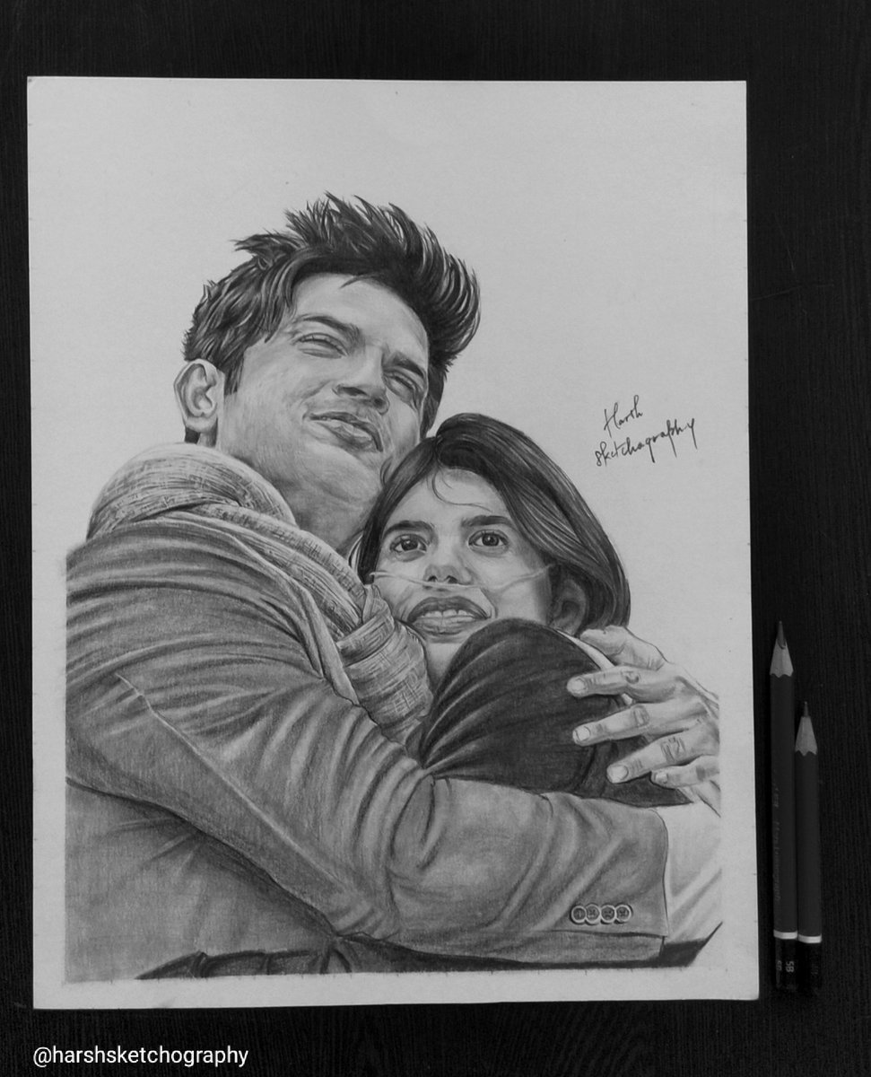 HSketchography's tweet photo. Pencil sketch of @itsSSR &amp; @sanjanasanghi96 aka Manny &amp; Kizie 
.
We'll miss you @itsSSR 

.
#DilBecharaTrailer #DilBechara #DilBecharaTitleTrack #justiceforSushantforum #JusticeForSushantSinghRajput #SanjanaSanghi #Bollywood #illustration #art #drawing #24july #foxstarstudios https://t.co/fcI0CxLP9M