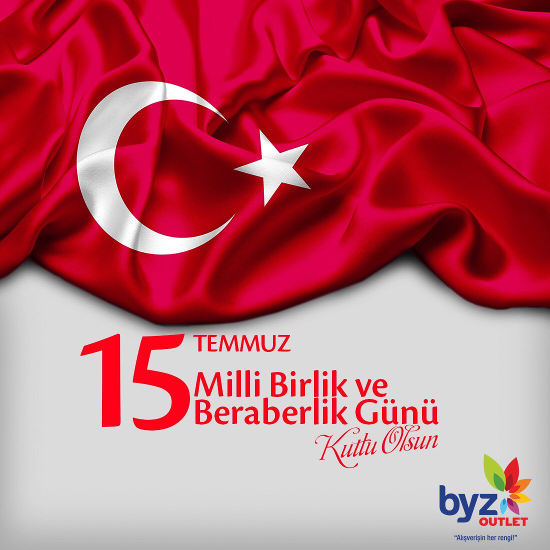 15 Temmuz Milli Birlik Beraberlik Günü Kutlu Olsun..🇹🇷
#ByzOutlet #15Temmuz #Zafer