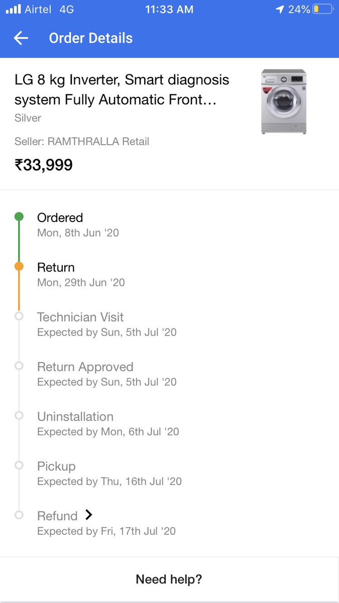 Ansin_03's tweet photo. @flipkartsupport Day 27&amp;counting,@_Kalyan_K even after so many tweets and calls the return request for damaged product still on hold;@Flipkart doesn’t even bother about this, worst service from  Flipkart @flipkartsupport #FlipkartWorstService #Flipkart #FlipkartCheats https://t.co/tBQxSQh6xi