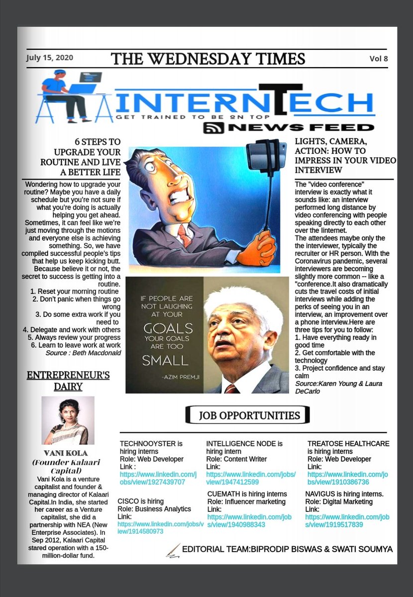 emeetab's tweet image. The Wednesday times is out!!
#interntech 
#interncommunity 
@Interntechcnct