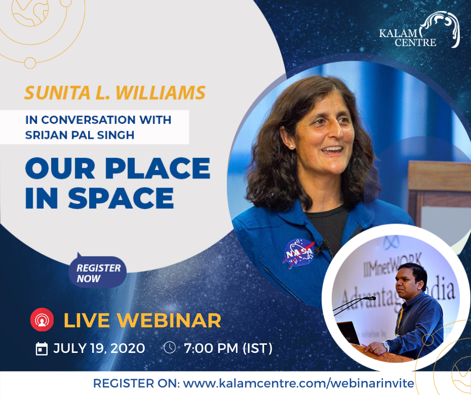 homi_lab's tweet photo. Kalam Centre invites you for Dr. Kalam Memorial Lecture where NASA astronaut Sunita Williams will be in conversation with @srijanpalsingh about "Our Place In Space."
Register Here: https://t.co/blaMyKXJP1
#AskSunitaWilliams #KalamLecture #SrijanPalSingh #Space #BeAnAstronaut https://t.co/cct577oq8Q
