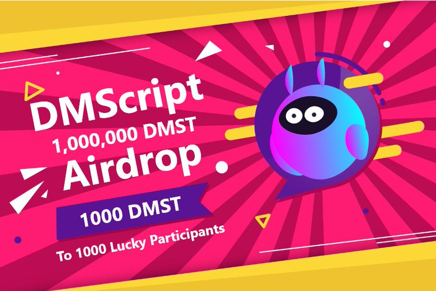 cryphero's tweet image. ❗Индекс доверия ⭐⭐⭐
⚠ #Airdrop - раздача бесплатных токенов от #DMScript
🎁 Что получаем: 1000 #DMST ~ 10💲
✅ Заходим 👉 vk.cc/awYrtn
✅ Выполняем соц. задачи и заполняем форму
#Blockchain #Crypto #Bitcoin #Биткоин #BTC #ETH #Ethereum