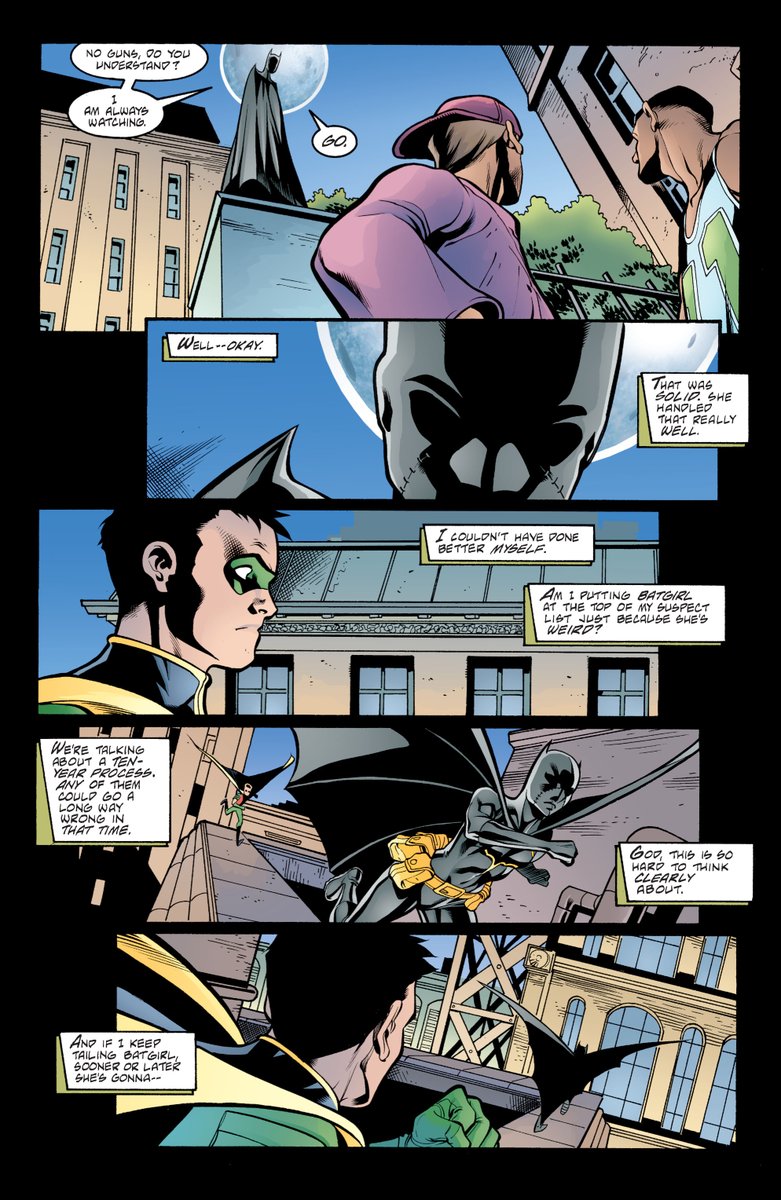 So Tim is at somewhat odds at what he originally believed with Cass and what he currently believes with her. He goes with the assumption that anyone in the Family can be a true suspect. Don't ask who it was, I just follow the Cass. 