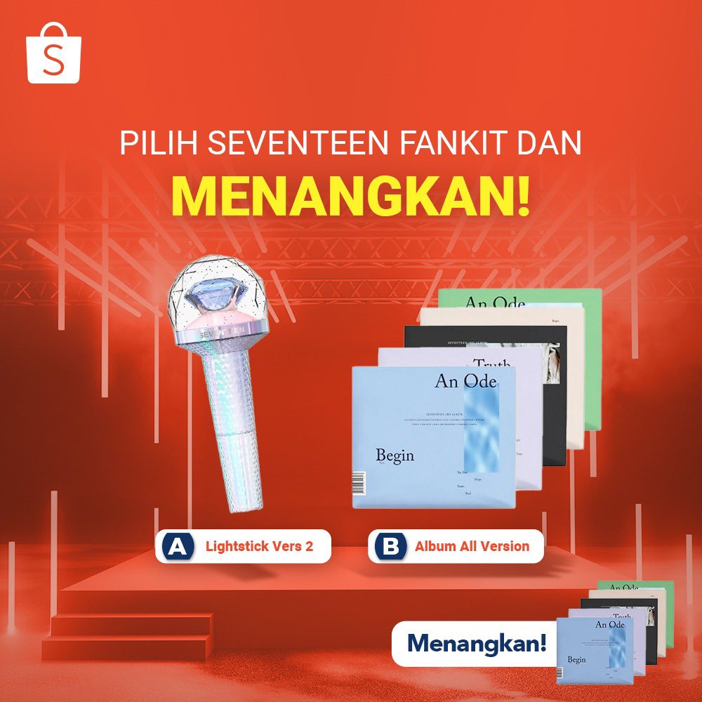 ShopeeID's tweet image. Sobat Shopee! Hari ini kita ada GIVEAWAY Seventeen 3rd Album An Ode, lho! 🥳 Caranya:

1. FOLLOW @ShopeeID
2. RT &amp;amp; LIKE tweet ini
3. REPLY pilihan kamu pakai #ShopeeGiveawaySeventeen SEBANYAK-BANYAKNYA
4. 1 pemenang dipilih ACAK

Pemenang diumumkan pada 21 Juli 2020.
Goodluck! 😉