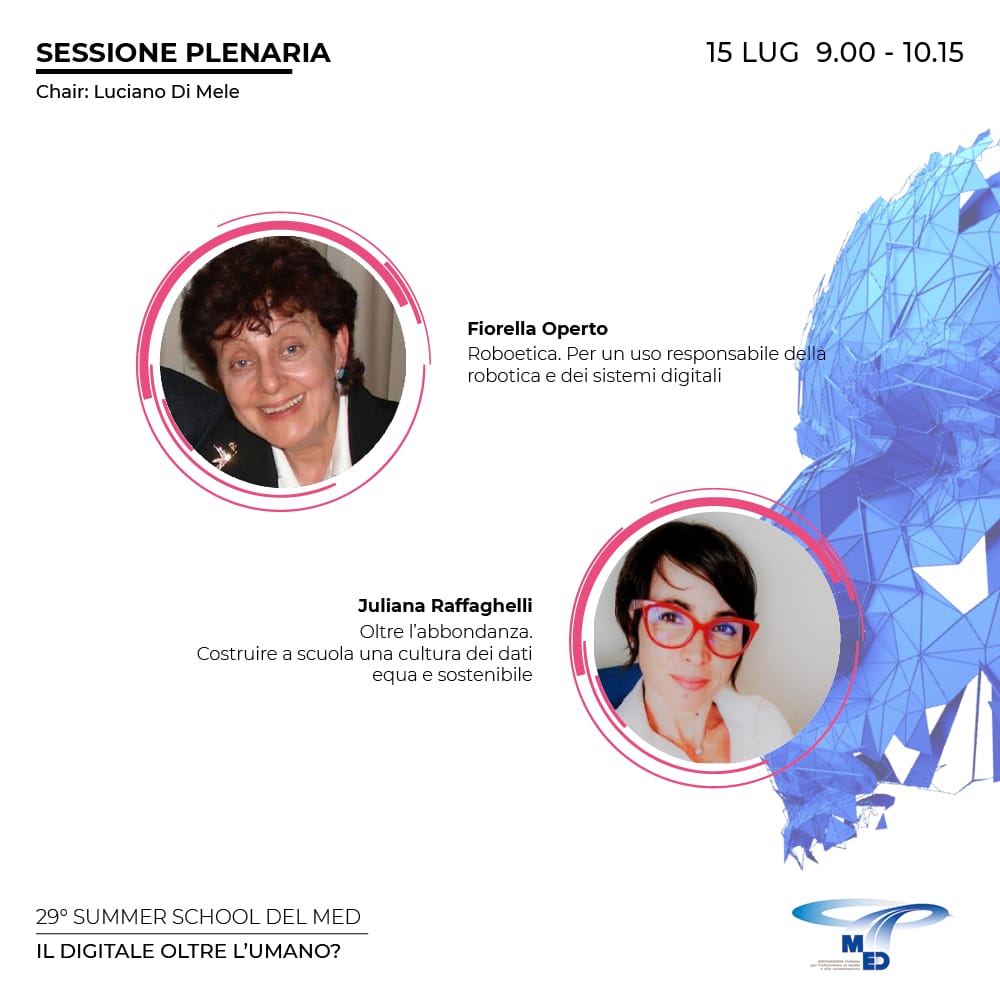 MedMediaEdu's tweet photo. 📌#Roboetica Per un uso responsabile della #robotica  e dei sistemi digitali @FiorellaOperto
📌 Oltre l'abbondanza. Costruire a scuola una cultura di #dati equa e #sostenibile @JulianaR71 
😉👉𝓣𝓻𝓪 𝓹𝓸𝓬𝓸 𝓸𝓷𝓵𝓲𝓷𝓮
👩🏻‍💻link zoom h. 9:00  https://t.co/V1YCKOkgNF
#summermed20 https://t.co/C2pp81qlyW