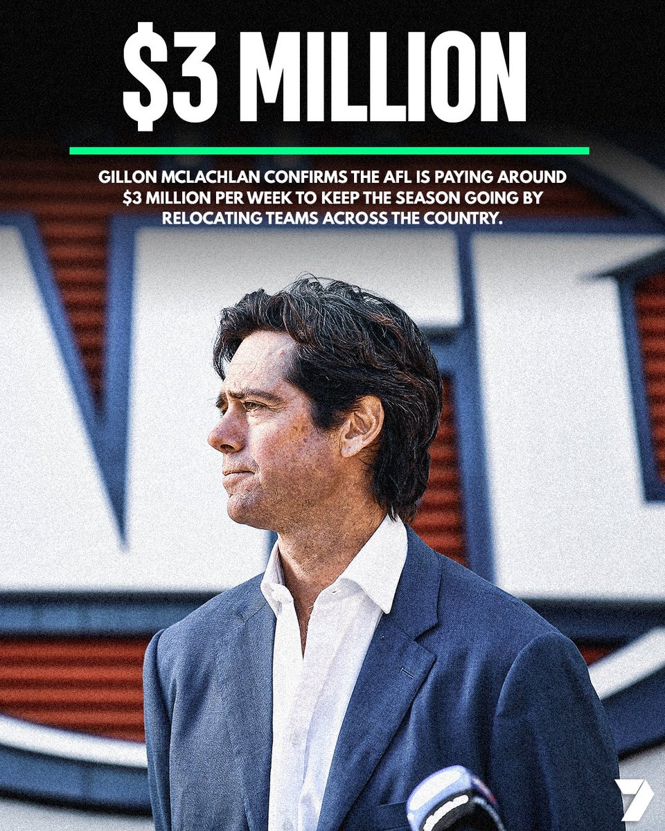 7AFL's tweet image. Appreciate everything the @AFL and @AFLPlayers are doing to keep the season alive 🙏