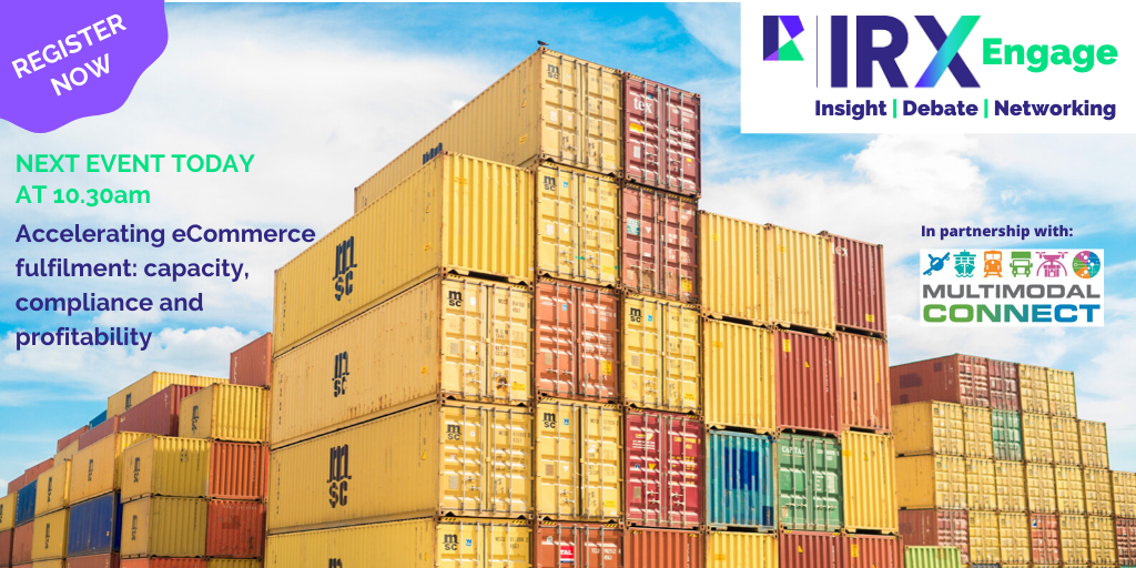 edel_conf's tweet photo. The next IRX Engage virtual event is TODAY @ 10.30am. Entitled 'Accelerating eCommerce fulfilment: capacity, compliance and profitability' it will focus on delivery and warehousing. IRX Engage is completely free - you just need to register to get involved: https://t.co/HxHJJkJuNm https://t.co/TmsXHoIn0b