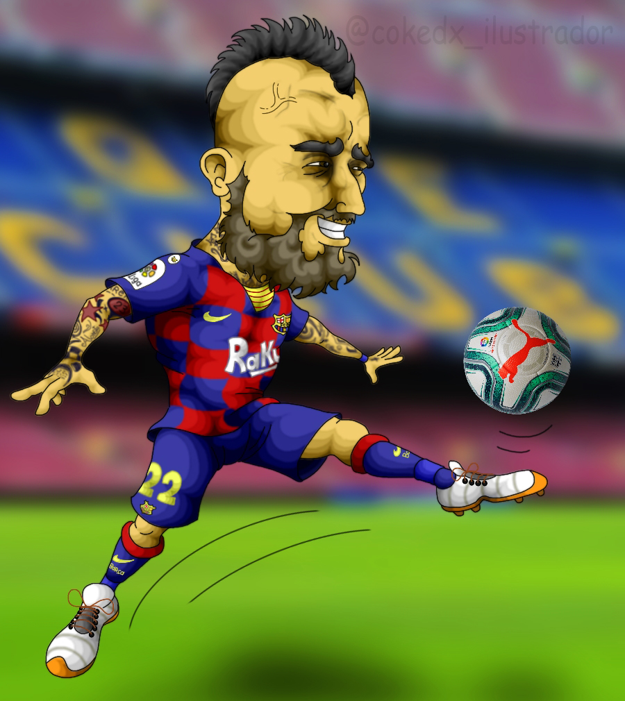 CokanoMix's tweet photo. Dibujando mode on @kingarturo23   :D

https://t.co/3JBzWyE59x

#ArturoVidal #Barcelona #FCBarcelona #KingVidal #Caricaturas #Cartoons #Fanarts #LaLiga #Futbol #ilustraciones #Dibujos #Chile https://t.co/u7u0DQxMic