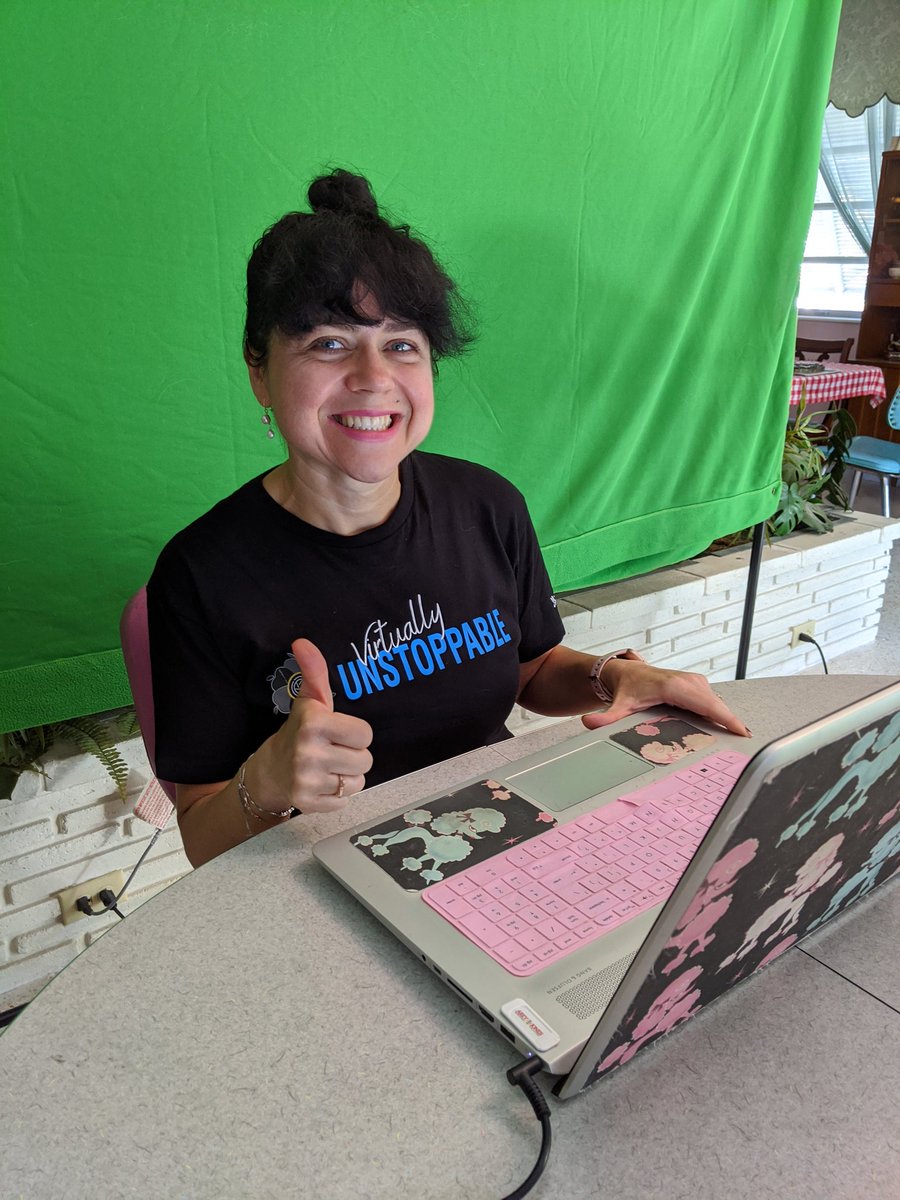 Ready for the first day of Synergy with my green screen, laptop and notebook! We are #virtuallyUnstoppable !!! @mariatrod664 <a href="/bccespedes/">Dr Cespedes (Correa)</a> <a href="/AEdwardsShin/">Ariel Edwards-Shinhoster</a> @msmerrymac10 <a href="/echej31/">Julio A. Echemendia</a> <a href="/SynergyMDCPS/">Synergy MDCPS</a> <a href="/MDCPSNorth/">M-DCPS North Region</a>