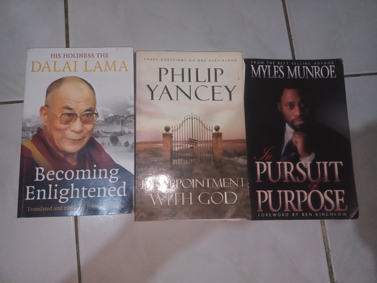 Spiritual books: (Yes i have a book by the Dalai Lama because someone asked me to buy this for her.... Then she never bought it/paid it )The two other books are Christian books
