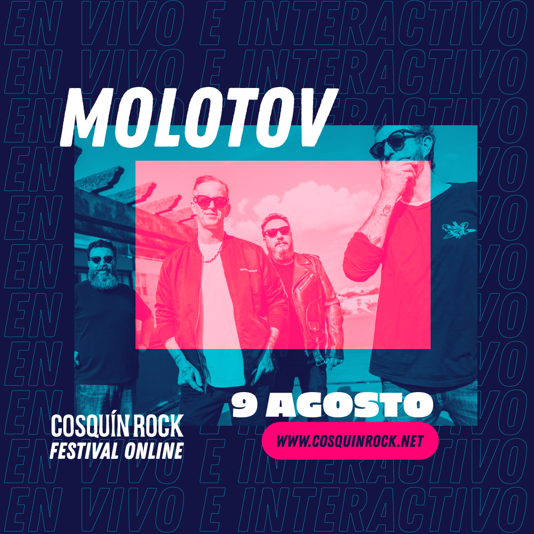 🤘 <a href="/molotovbanda/">Molotov</a> será parte de Cosquín Rockk Online 🤘
👉 9 de agosto vía cosquinrock.net
.
➕ info y tickets en cosquinrock.net
#CROnline