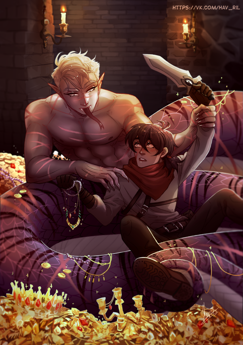 Harvi_YS's tweet photo. More arts for @rusheithzine !!!😃
This time AU with Naga!Shiro and TombRaider!Keith 🐍

#voltron #sheith #shiro #keith #rusheithzine https://t.co/ulRR3THvaa