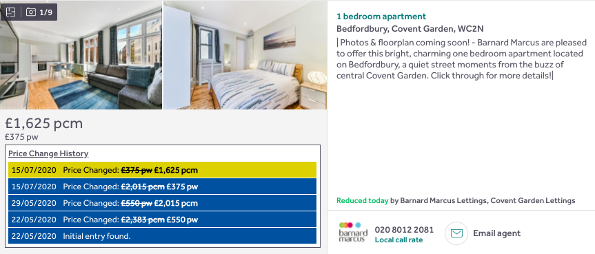 Covent Garden 1-bed, down 32% to £1,625  https://www.rightmove.co.uk/property-to-rent/property-92569880.html