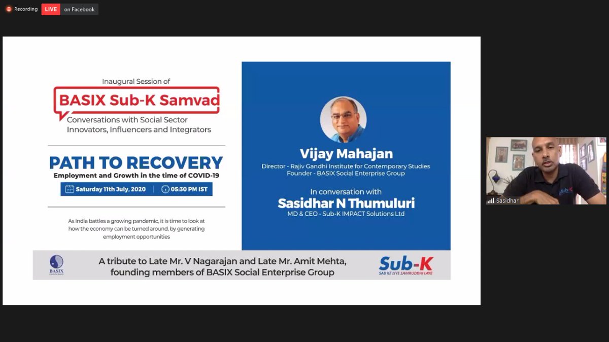 SubKIMPACT's tweet photo. @SubKIMPACT brought to you the inaugural session of "#BASIXSubKSamvad". The Series will host sessions on #twotracks: 

a) The #Nagarajan Finance and Governance Talks
b) The #AmitMehta Tech Talks

Stay tuned for information on upcoming webinars!

#BASIXSubKSamvad #Fintech #Webinar https://t.co/dMYti9vCuj
