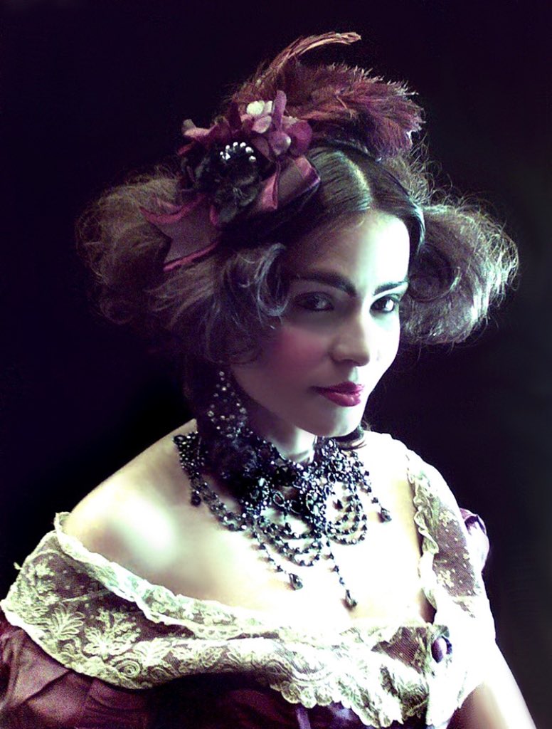 NinasHairParlor's tweet photo. The Modern Victorian look we created for the @BBCScienceNews documentary on colour mauve. Hair/mup @TheIssidora 💜 https://t.co/ELeBVEP4Ds