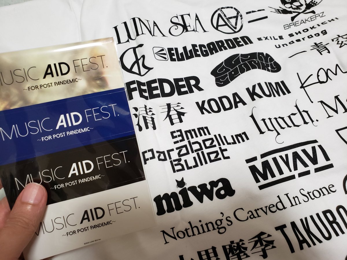 tenkasu88's tweet image. Tシャツ届きました
#MUSICAIDFEST