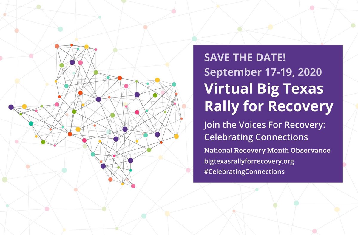 rally_big's tweet photo. Virtual Big Texas Rally for Recovery Save the Date September 17-19, 2020 #celebratingconnections #recovery #rally https://t.co/99jYy3nqP2