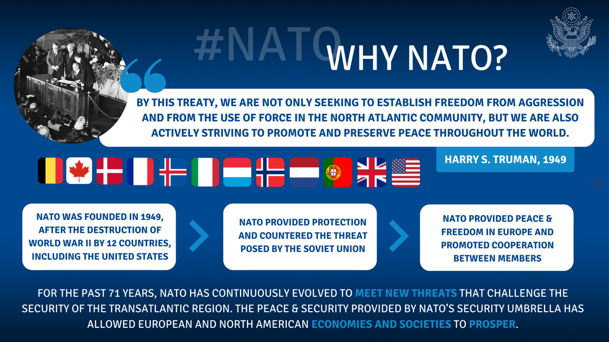Building on its historic role as a guarantor of peace & security, @NATO constantly evolves to meet emerging challenges, including the fight against #COVID19. https://t.co/g6UBppYBDb