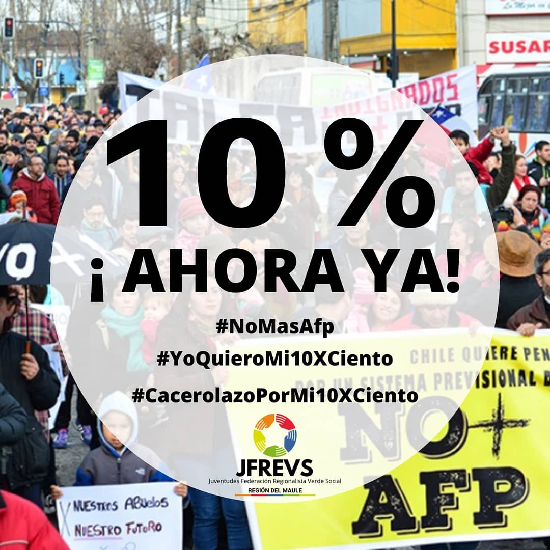 Jfrevs_maule's tweet photo. #YoQuieroMi10xCiento AHORA YA!!! Para las clases populares es la salvación... #ApruebenEl10xCiento . Que la Élite tiemble, por qué ahora saldremos más recargados que nunca, para abrir las grandes alamedas!!! #NoMasAfp #JfrevsMaule #jfrevs https://t.co/FlK5LJ3uMk