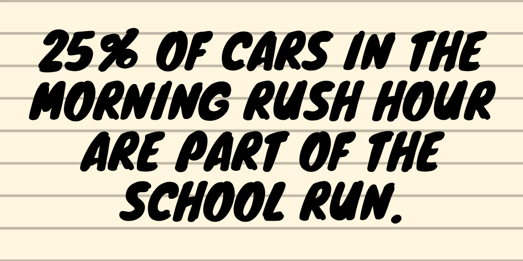 First off, let’s start with some facts. Did you know that during morning rush hour, more than a quarter of the cars on the road are on the school run?